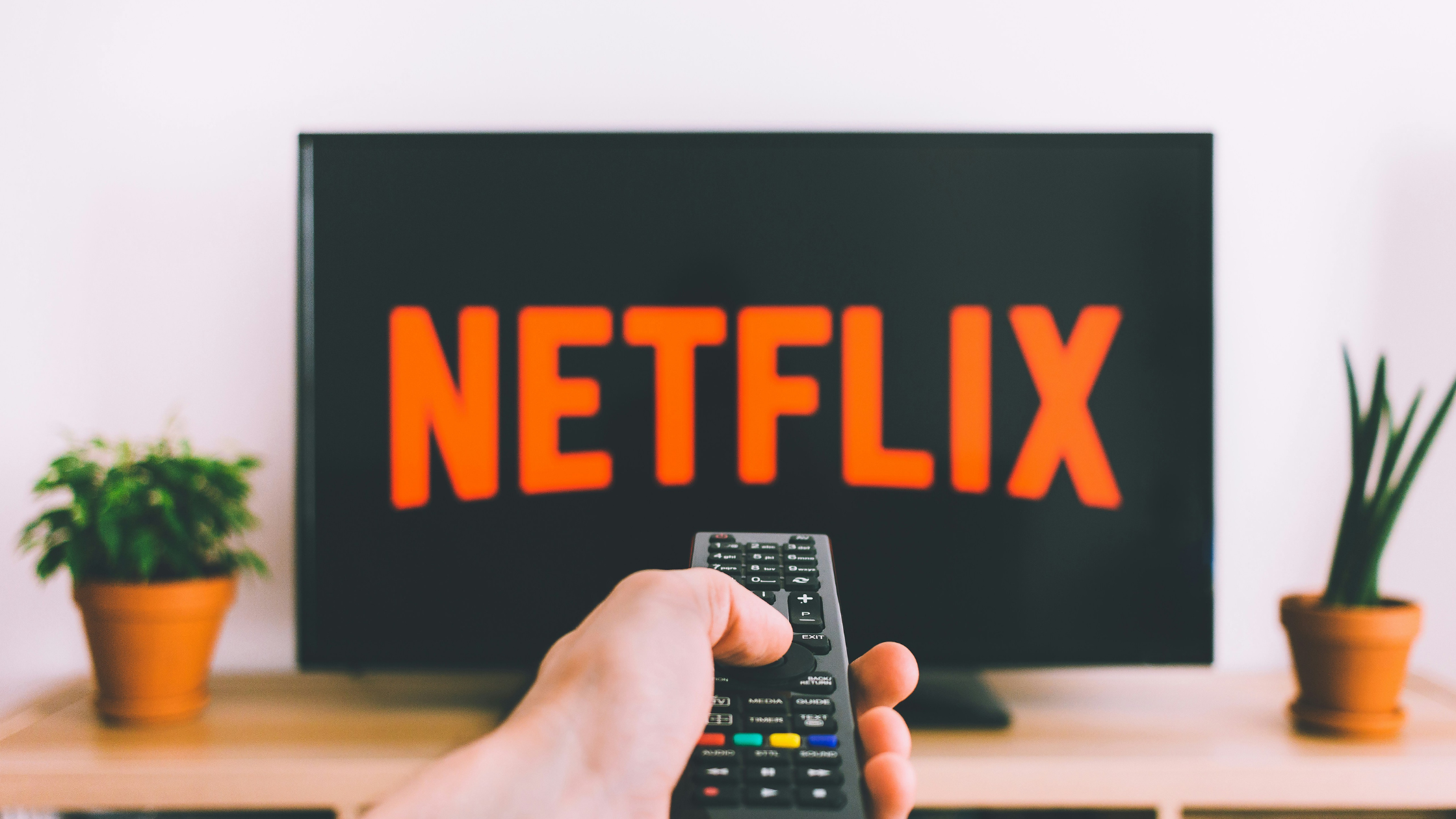 An image of someone turning on Netflix on their TC