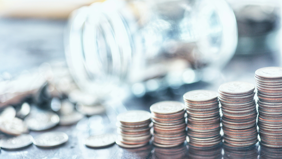a pile of coins