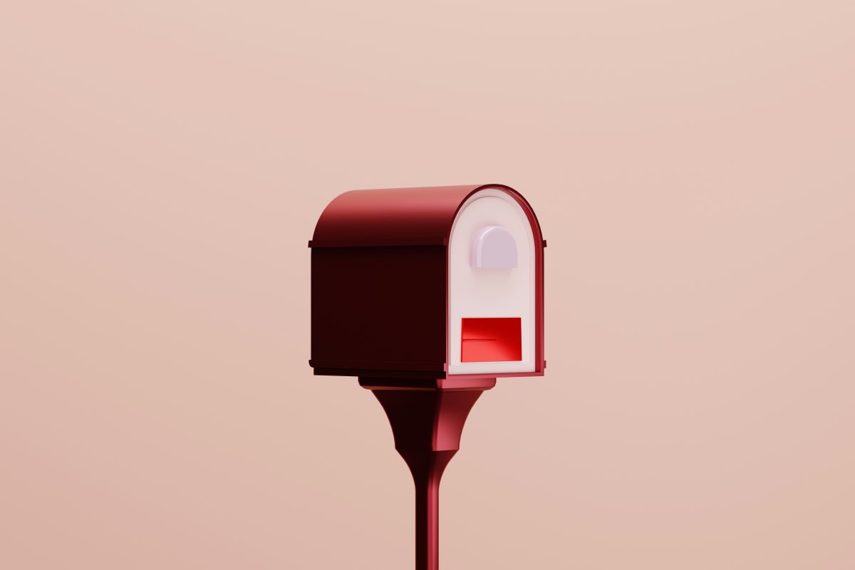 An artistic image of an old fashioned postbox