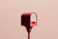 An artistic image of an old fashioned postbox